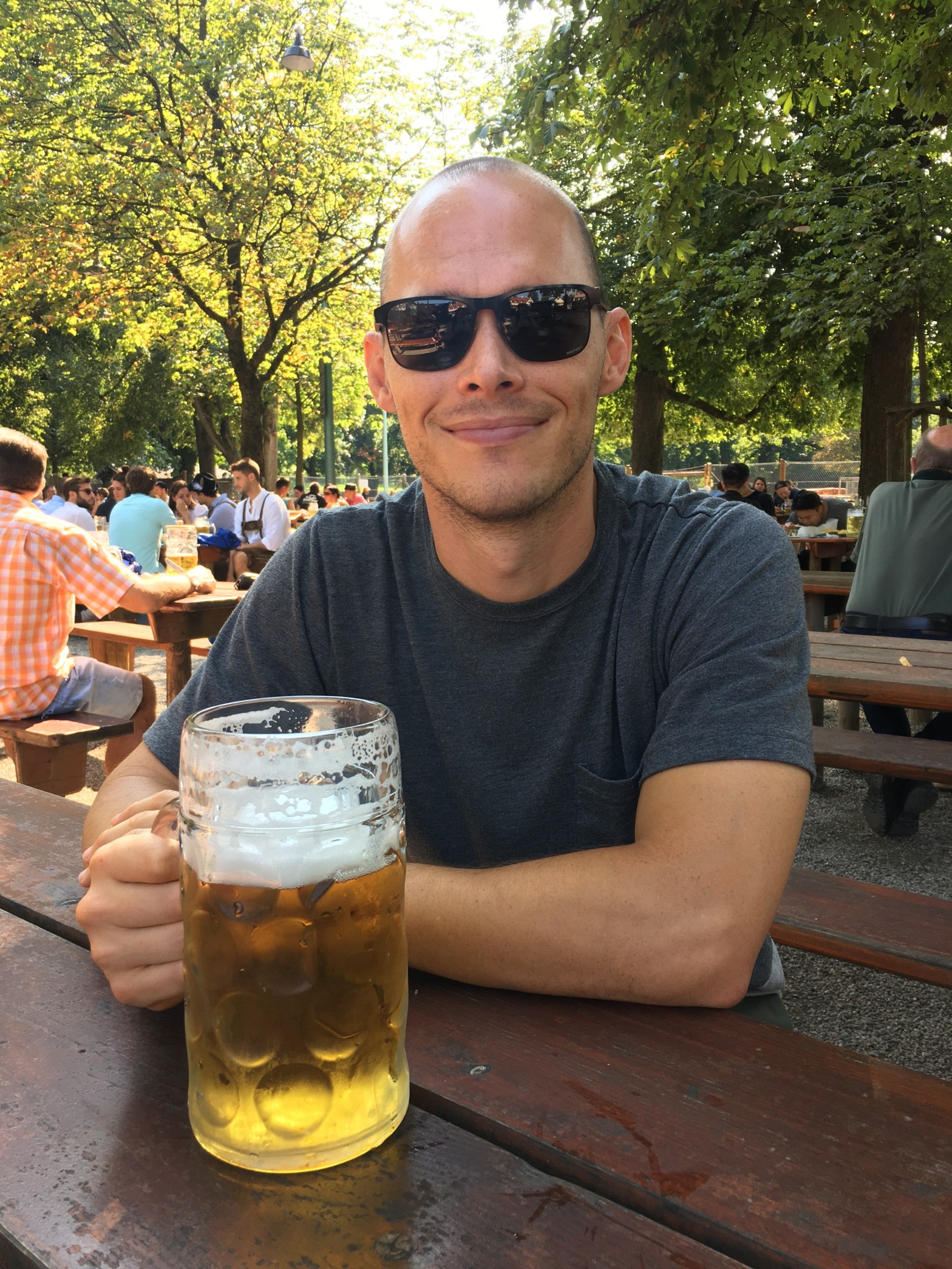Shane with a mass at the Hirschgarten.